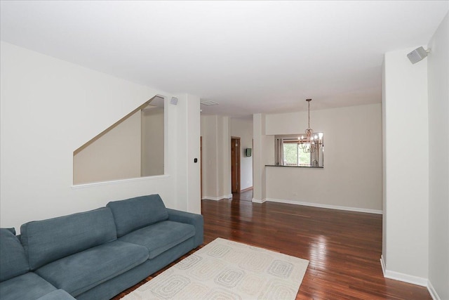 1137 N Claremont Dr, Palatine, IL 60074 - living area featuring a chandelier and wood finished floors