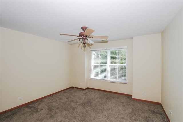 1137 N Claremont Dr, Palatine, IL 60074 - empty room with carpet flooring and ceiling fan