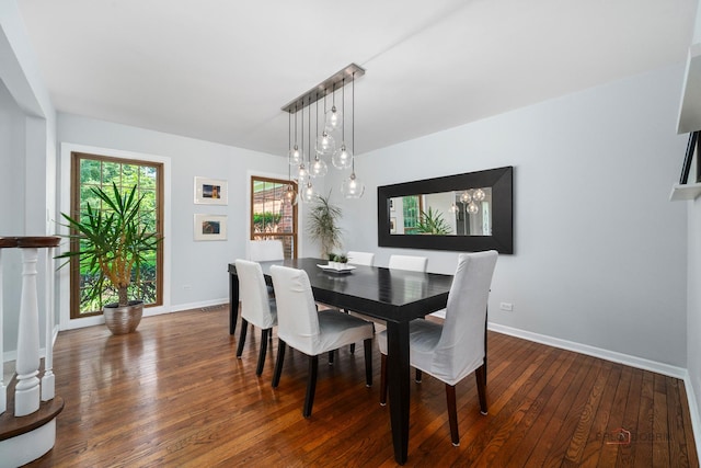 555 W Everett Rd, Lake Forest, IL 60045 - dining space with hardwood / wood-style flooring and baseboards