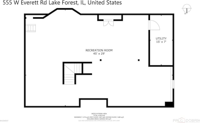 555 W Everett Rd, Lake Forest, IL 60045 - view of room layout