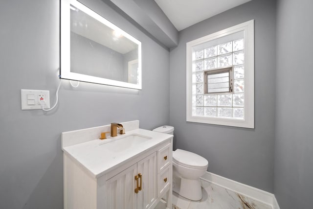 10806 S Vernon Ave, Chicago, IL 60628 - half bath featuring vanity and marble finish flooring