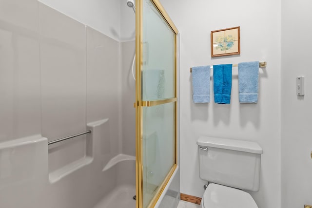 23201 Norma Ln, Harvard, IL 60033 - bathroom featuring a shower with door and toilet