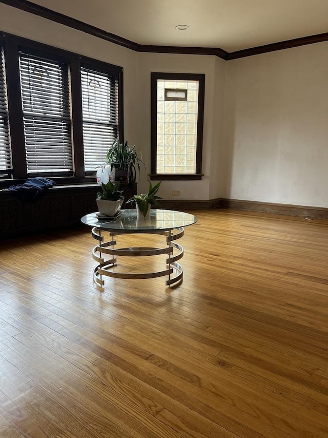 1451 N Latrobe Ave, Chicago, IL 60651 - living area with wood finished floors and crown molding