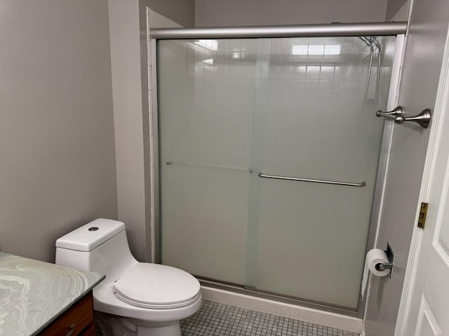 2404 Kenmore Ct, Schaumburg, IL 60193 - full bath with a stall shower, tile patterned flooring, and vanity