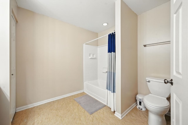 2942 Heather Ln, Montgomery, IL 60538 - full bath featuring shower / bath combo with shower curtain and tile patterned floors