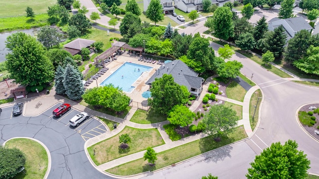2942 Heather Ln, Montgomery, IL 60538 - drone / aerial view of a pool