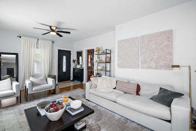 443 W Water St, Kankakee, IL 60901 - living area with ceiling fan