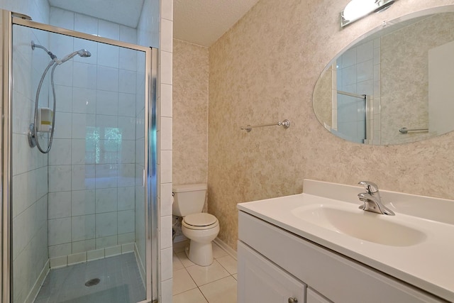 1501 Woodbridge Rd Unit 3E, Joliet, IL 60436 - full bathroom featuring tile patterned floors, a stall shower, and vanity