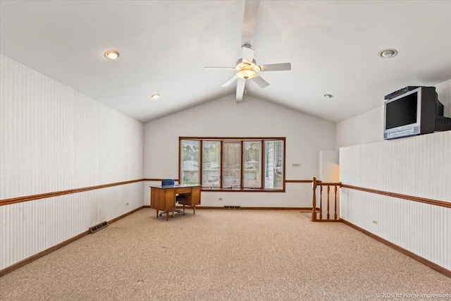 4616 W 105th Pl, Oak Lawn, IL 60453 - carpeted spare room featuring a ceiling fan and recessed lighting