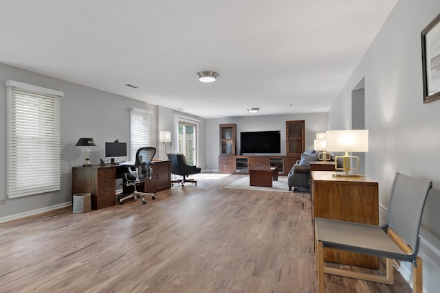235 Parktrail Ct, Schaumburg, IL 60173 - office area featuring light wood finished floors and baseboards