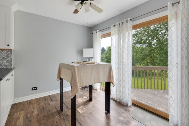 235 Parktrail Ct, Schaumburg, IL 60173 - office featuring a ceiling fan and wood finished floors