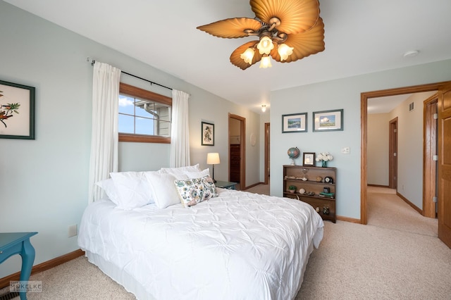 9299 Lee Hill Rd, Newark, IL 60541 - bedroom with light colored carpet and ceiling fan