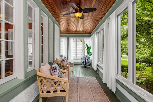 2423 Harrison St, Evanston, IL 60201 - sunroom with wood ceiling and wood finished floors