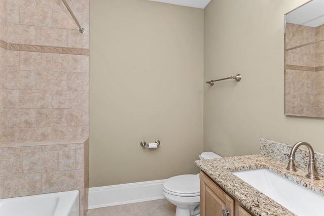2423 Harrison St, Evanston, IL 60201 - full bathroom with vanity, tile patterned floors, and  shower combination