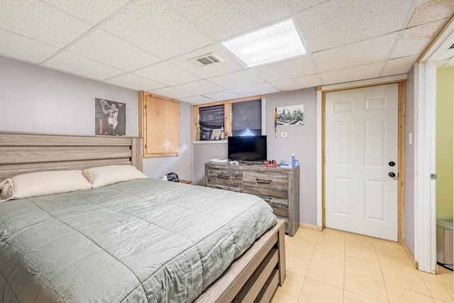 4941 W 119th St, Alsip, IL 60803 - bedroom with a paneled ceiling and light tile patterned floors