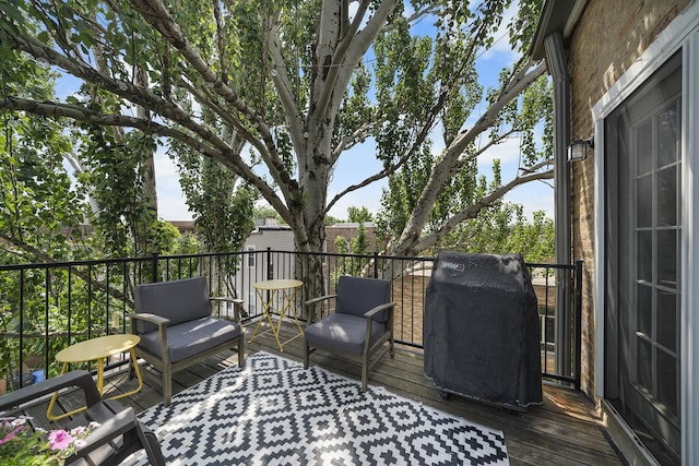 1849 W Superior St Unit 3, Chicago, IL 60622 - wooden terrace with a grill and outdoor lounge area