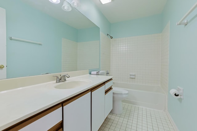 1521 Whitman Ct, Schaumburg, IL 60173 - full bath with vanity, tile patterned flooring, and shower / washtub combination
