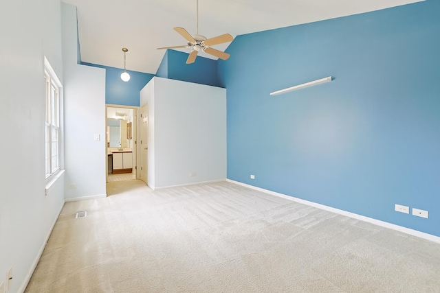 1521 Whitman Ct, Schaumburg, IL 60173 - unfurnished bedroom featuring high vaulted ceiling and carpet floors