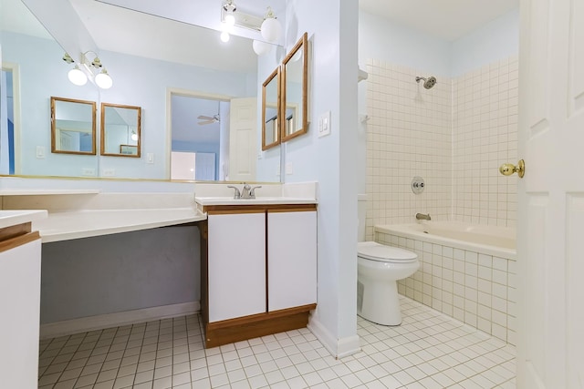 1521 Whitman Ct, Schaumburg, IL 60173 - bathroom with vanity, tile patterned flooring, and tiled shower / bath