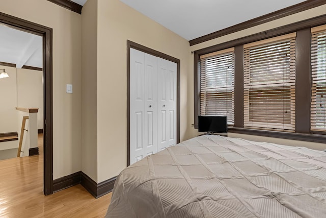 5609 N Mango Ave Unit 1W, Chicago, IL 60646 - bedroom featuring light wood-style floors and a closet