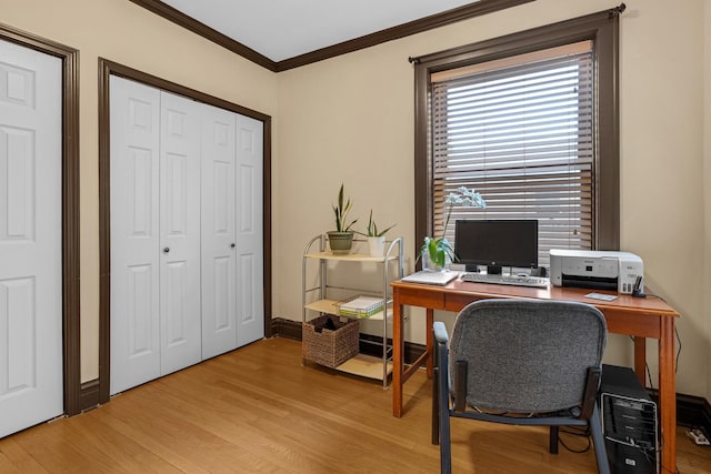 5609 N Mango Ave Unit 1W, Chicago, IL 60646 - office space with light wood-type flooring and crown molding