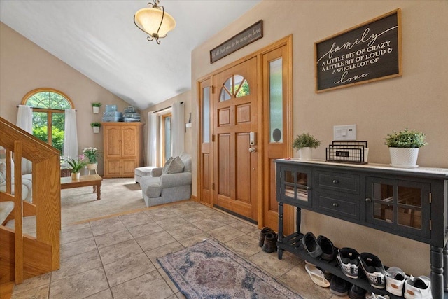 344 Prairie Ave, Winthrop Harbor, IL 60096 - foyer featuring vaulted ceiling and tile patterned flooring