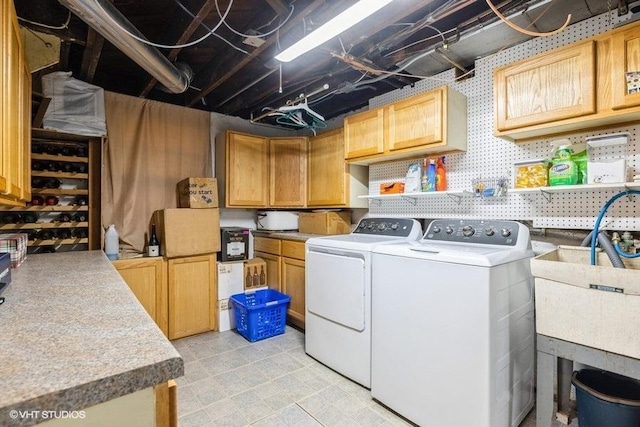 11610 2nd St, Huntley, IL 60142 - laundry room with cabinet space and separate washer and dryer