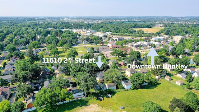 11610 2nd St, Huntley, IL 60142 - aerial view of property's location with nearby suburban area
