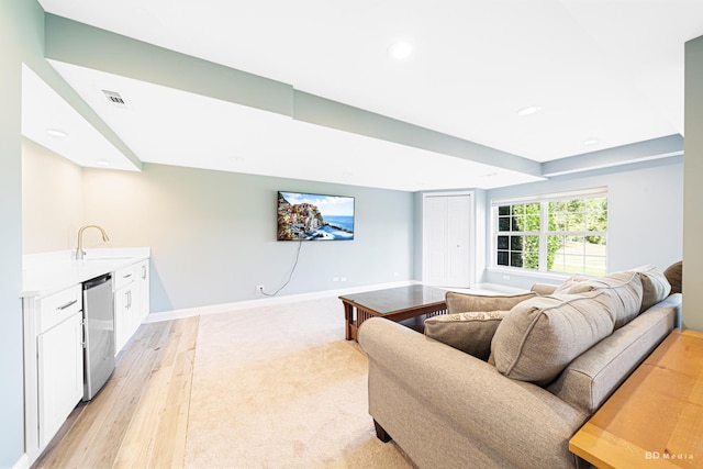 18011 Breckenridge Blvd, Orland Park, IL 60467 - living room with light wood-style flooring and recessed lighting