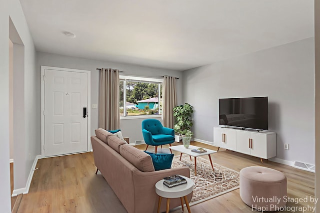 2029 Gabriel Ave, Zion, IL 60099 - living area featuring light wood-type flooring and baseboards