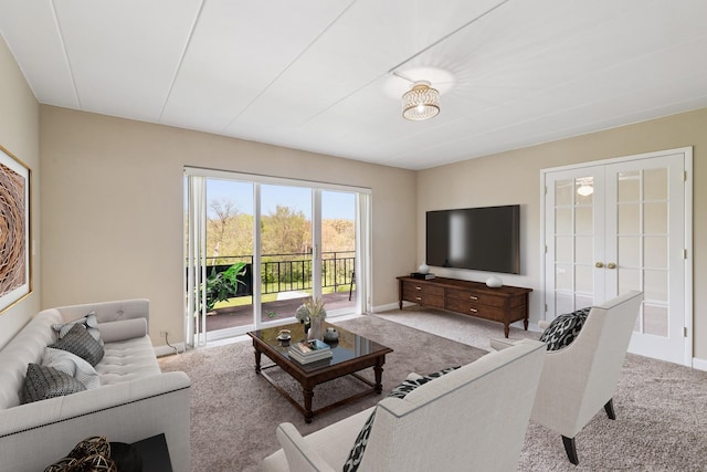 940 Holbrook Rd Unit 34C, Homewood, IL 60430 - living room with carpet flooring and french doors