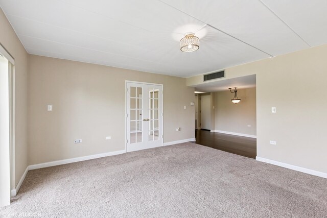 940 Holbrook Rd Unit 34C, Homewood, IL 60430 - empty room featuring french doors and carpet floors