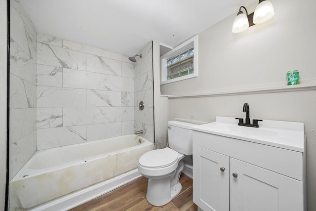 14137 Greenwood Rd, Dolton, IL 60419 - full bath with vanity, wood finished floors, and shower / washtub combination