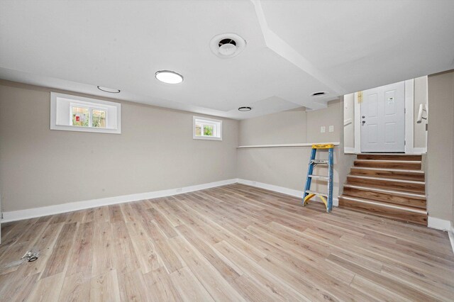 14137 Greenwood Rd, Dolton, IL 60419 - below grade area featuring wood finished floors and stairs