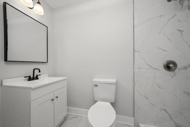 14137 Greenwood Rd, Dolton, IL 60419 - full bath with marble finish floors, vanity, and a tile shower