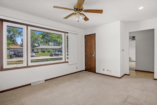 308 Long Ave, North Aurora, IL 60542 - unfurnished bedroom featuring carpet floors, recessed lighting, and a ceiling fan
