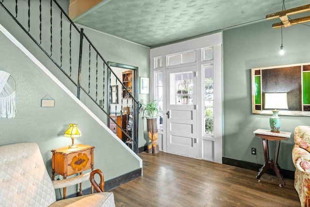 28231 US Highway 150, Leroy, IL 61752 - entrance foyer with wood finished floors and stairs