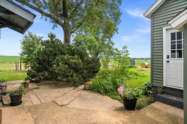 28231 US Highway 150, Leroy, IL 61752 - view of patio / terrace featuring entry steps and a view of countryside