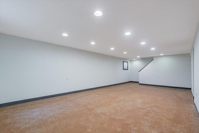 107 S Regency Dr, Bloomington, IL 61701 - finished below grade area featuring recessed lighting and baseboards