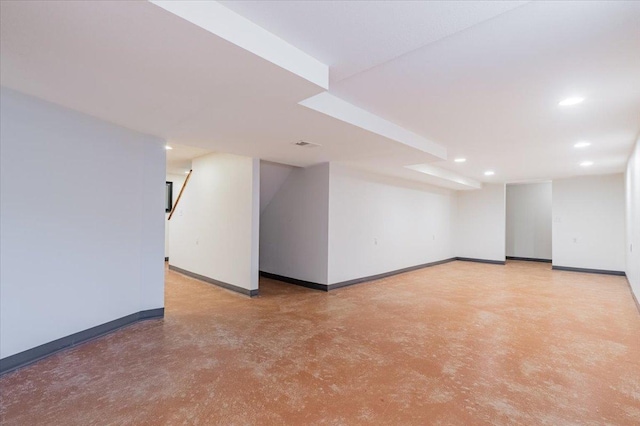 107 S Regency Dr, Bloomington, IL 61701 - unfurnished room with finished concrete floors and recessed lighting