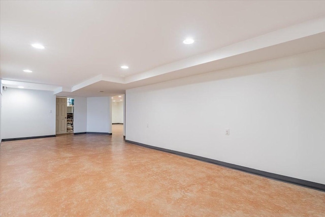 107 S Regency Dr, Bloomington, IL 61701 - finished basement featuring baseboards and recessed lighting