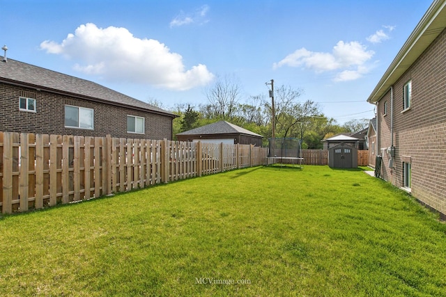 8566 S 83rd Ave, Hickory Hills, IL 60457 - fenced backyard with a shed and a trampoline