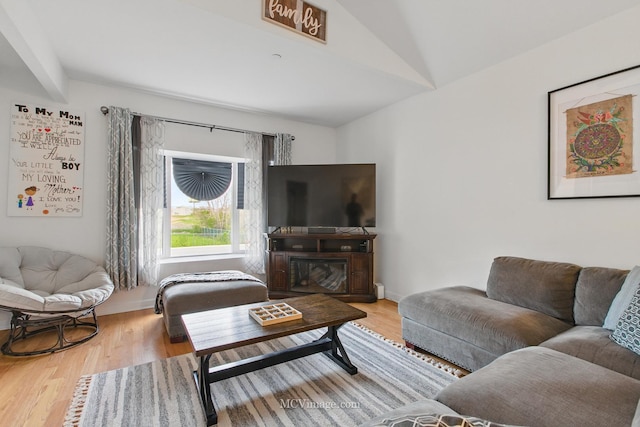 8566 S 83rd Ave, Hickory Hills, IL 60457 - living room featuring wood finished floors and lofted ceiling