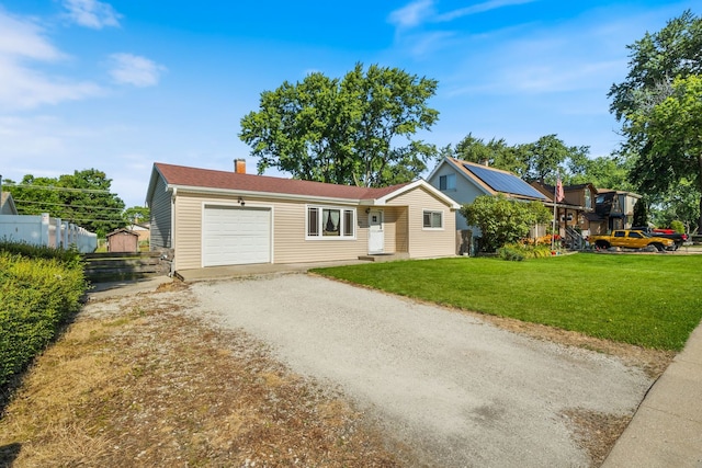 8116 Leamington St, Burbank, IL 60459 - ranch-style house featuring driveway, a garage, and a chimney