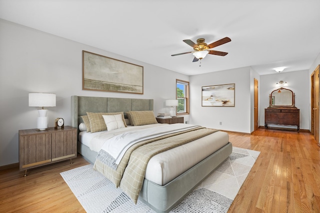 15893 Aime Ln, Wadsworth, IL 60083 - bedroom featuring light wood-style flooring and a ceiling fan