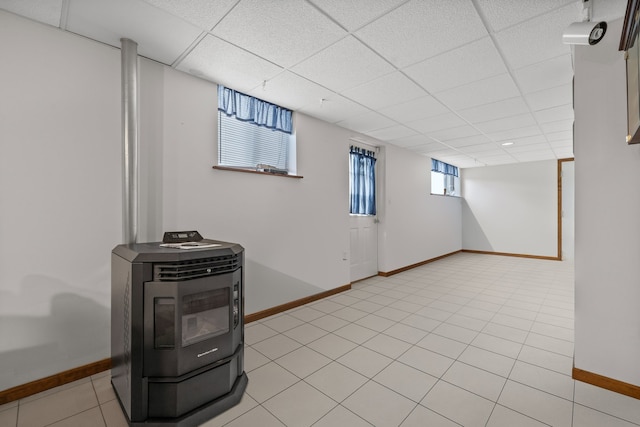 15893 Aime Ln, Wadsworth, IL 60083 - below grade area with a drop ceiling