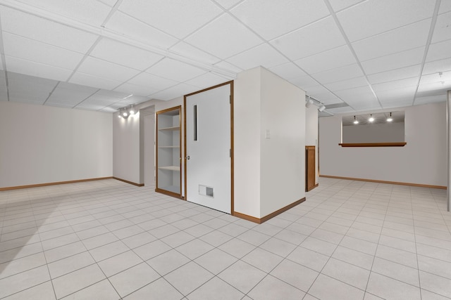 15893 Aime Ln, Wadsworth, IL 60083 - finished basement featuring baseboards and a paneled ceiling
