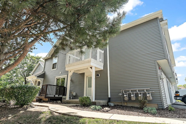 2725 Weeping Willow Dr Unit D, Lisle, IL 60532 - rear view of property featuring a balcony