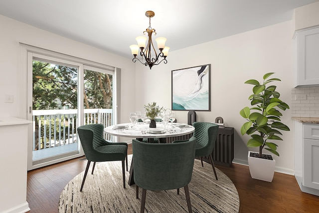 2725 Weeping Willow Dr Unit D, Lisle, IL 60532 - dining space with a chandelier and dark wood-style flooring
