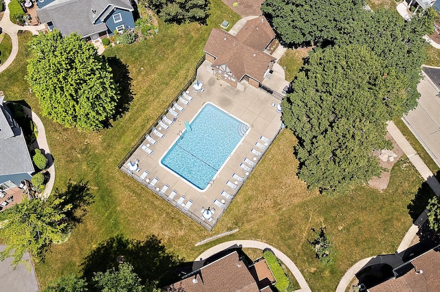 2725 Weeping Willow Dr Unit D, Lisle, IL 60532 - aerial view of residential area with a pool area